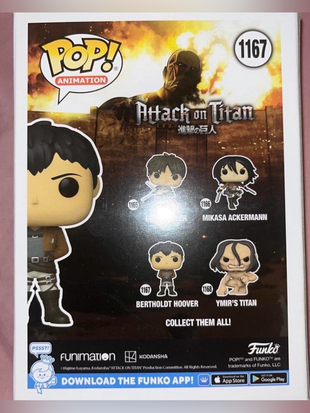 Funko Animation Attack on Titan Bertholdt Hoover Vinyl Figure - Brown